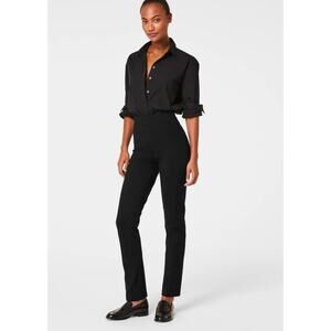 Spanx Women's The Perfect Pant Slim Straight Black 2X Petite